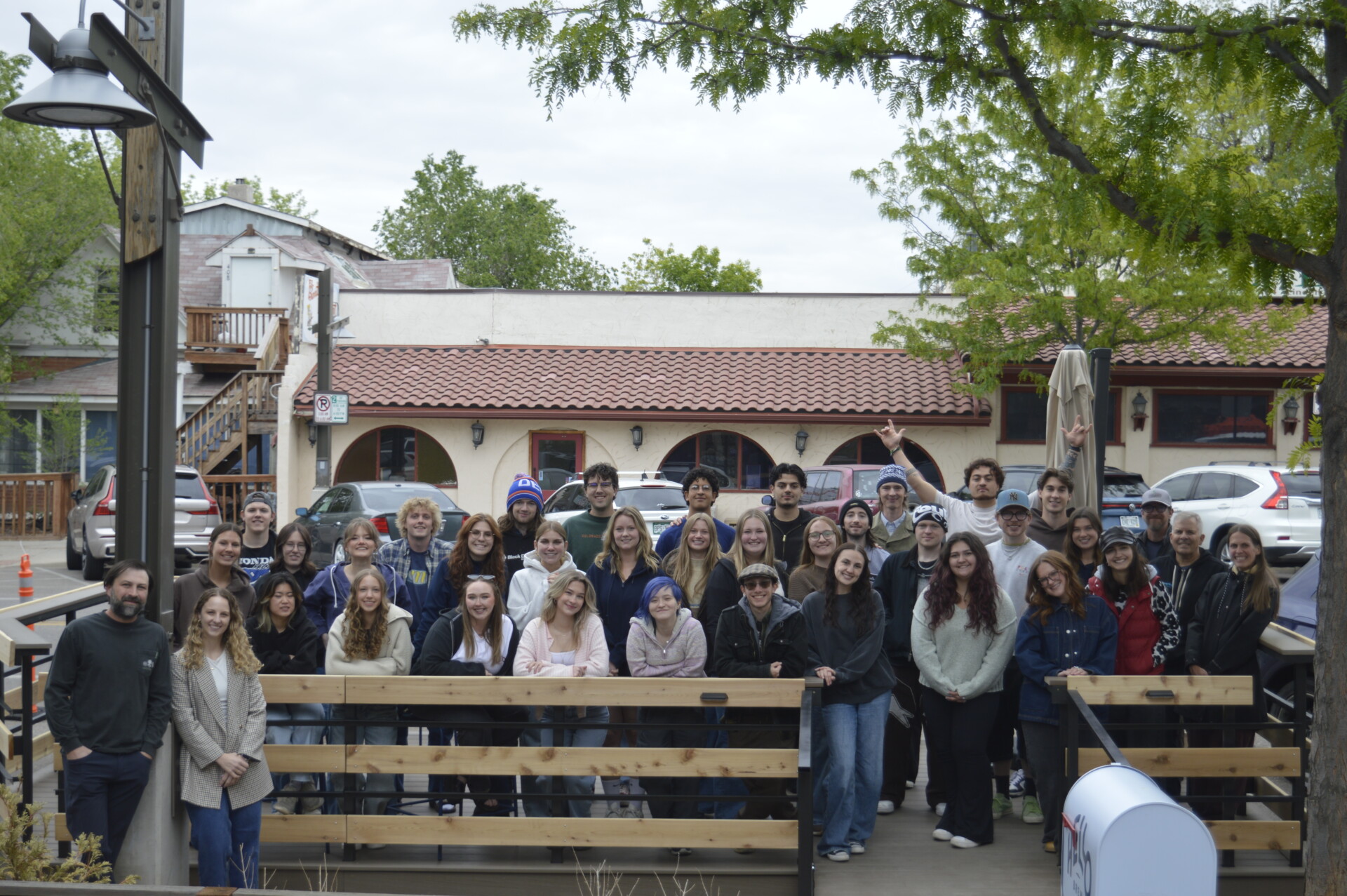 Building beyond the classroom: Students construct parklet at local brewery